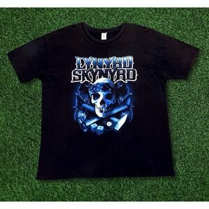 Lynyrd Skynyrd Fly On T Shirt 2006 Licensed Skull Dice Graphic Tee Mens XL Black